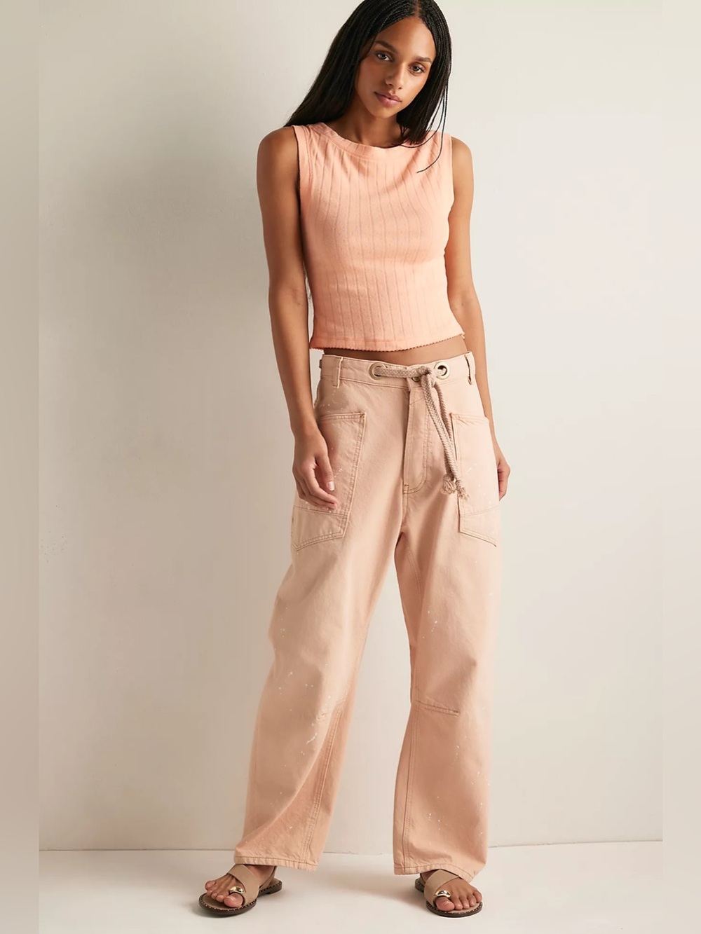NWT Free People End Game Pointelle Muscle Tank
